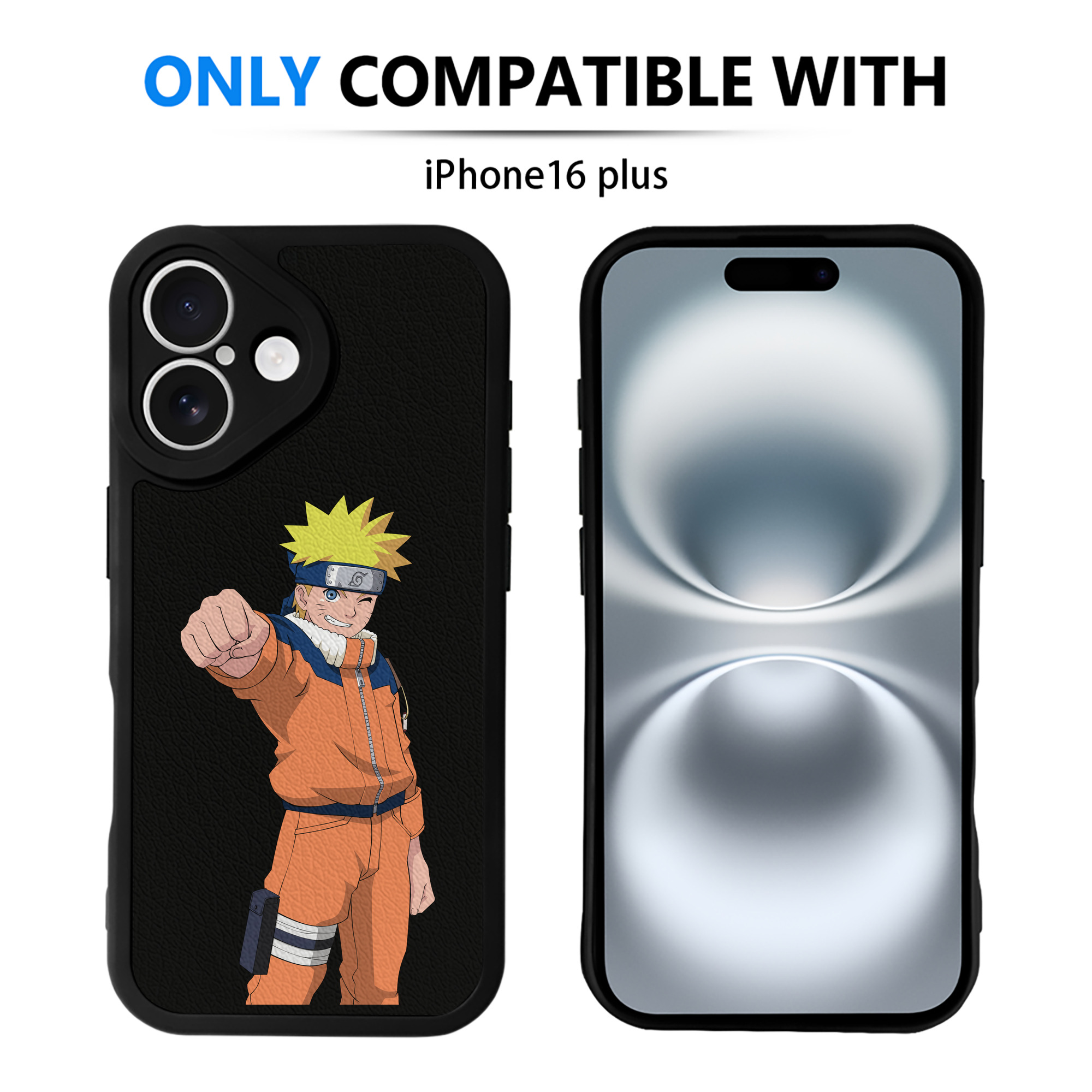 （画像用） NARUTO -ナルト- うずまき ナルト Uzumaki Naruto 【iPhone 16シリーズ対応】シリコンスマホケース（レザー調） 材質：シリコン